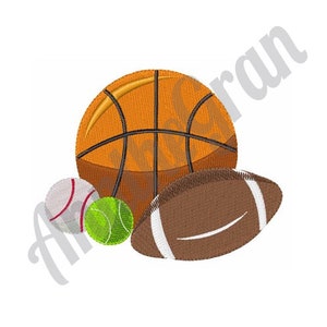 Sport Balls Embroidery Design. Machine Embroidery Design. Basketball Pattern. Football Design. Baseball Embroidery Pattern. Tennis Ball