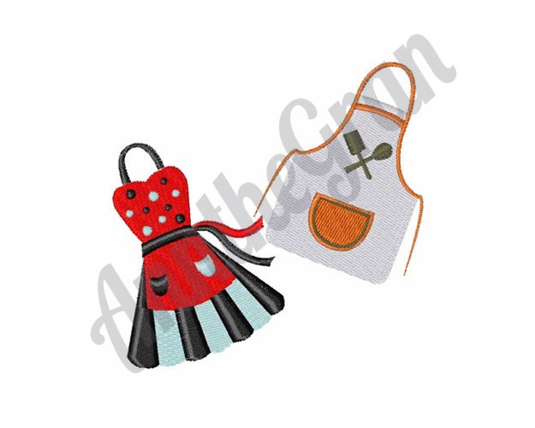 Kitchen Aprons Embroidery Design. Machine Embroidery Design. Apron