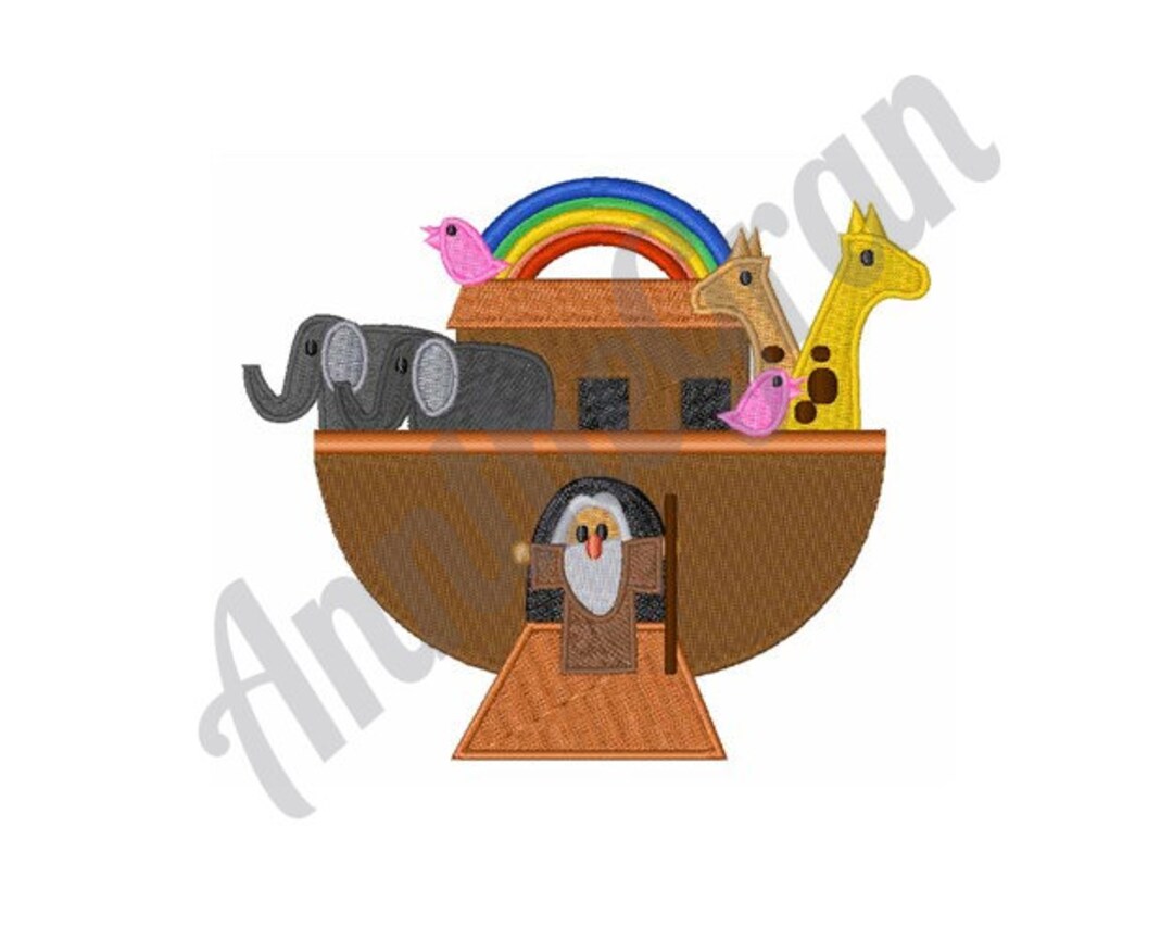 Noah's Ark Embroidery Design. Machine Embroidery Design. Religious