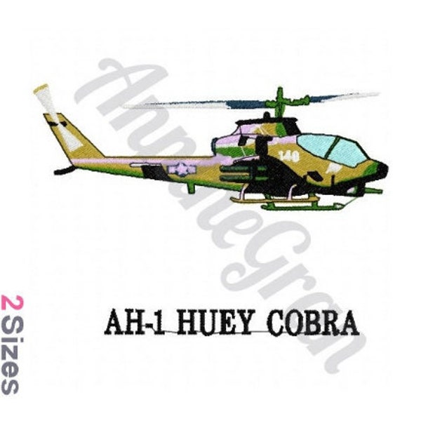 AH-1 Huey Cobra Hubschrauber - Stickdatei