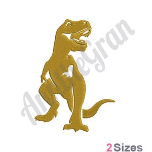 T-Rex - Maschinenstickerei, stehender T-Rex Dinosaurier Stickmuster, Tyrannosaurus Stickdatei, Dino Stickdatei