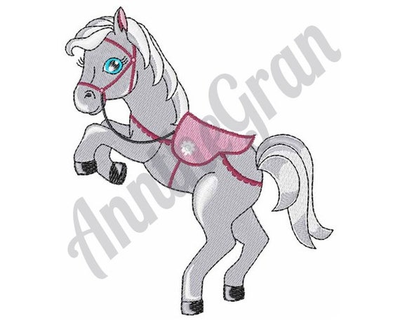 Cartoon Horse Machine Embroidery Design Etsy