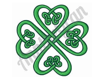 Celtic Knot Shamrock Pattern. Shamrock Embroidery Design. Machine Embroidery Design. Irish Knotwork Embroidery Design. Celtic Clover Pattern