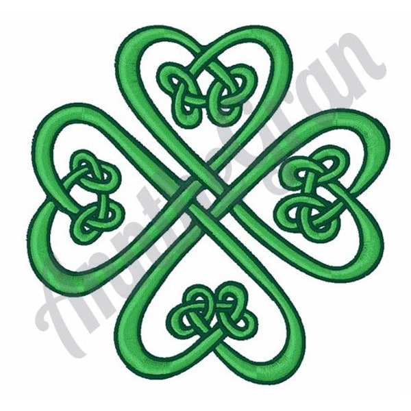 Celtic Knot Shamrock Pattern. Shamrock Embroidery Design. Machine Embroidery Design. Irish Knotwork Embroidery Design. Celtic Clover Pattern