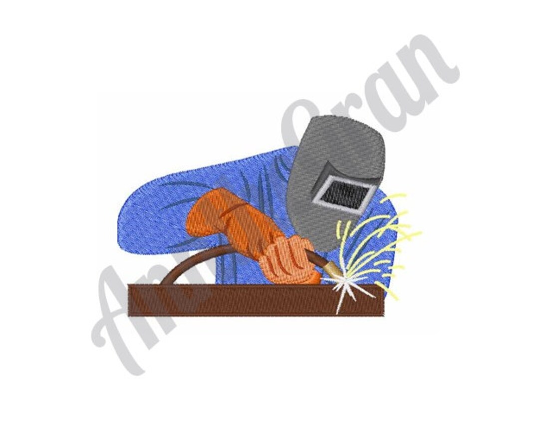 Welder at Work Embroidery Design. Machine Embroidery Design. Occupational Embroidery. Welder