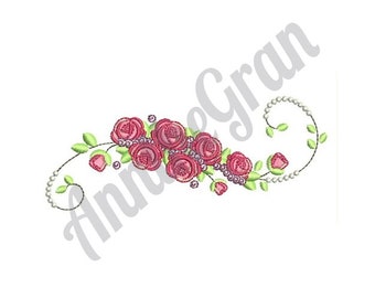 Red Roses Decoration Pattern. Machine Embroidery Design. Rose Rose Arrangement. Rose Arrangement Pattern. Valentine's Design. Love Roses