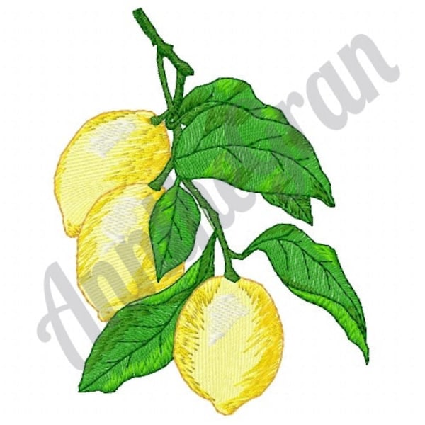 Lemon Tree Embroidery Design. Lemon Pattern. Lemon Embroidery Design. Machine Embroidery Design. Fruit Embroidery Design. Lemon Fruit Design