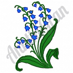 Bluebell Flower Embroidery Design. Machine Embroidery Design. Bluebells Pattern. Blue Flower Embroidery. Floral Embroidery Pattern