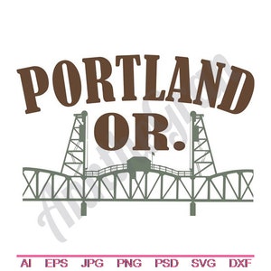 Portland  Hawthorne Bridge - Svg, Dxf, Eps, Png, Jpg, Vector Art, Clipart, Cut File, Hawthorne Svg, Steel Bridge Svg, Oregon Svg, Portland