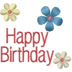 Happy Birthday - Machine Embroidery Design