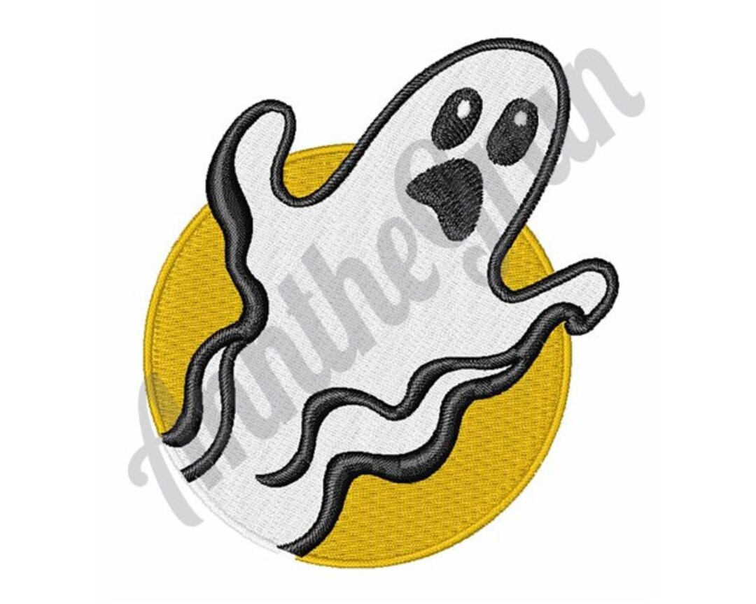 Halloween Ghost Embroidery Design. Ghost Embroidery Design. Machine Embroidery Design. Spooky