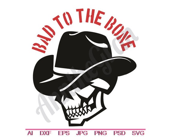 Cowboy Skull Hat Svg Dxf Eps Png Jpg Vector Art Etsy