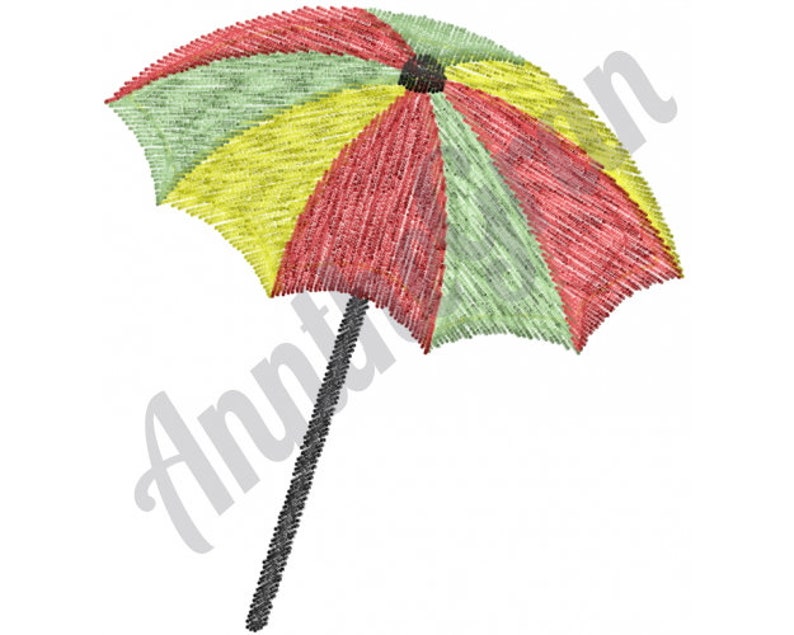 Umbrella Embroidery Design. Sun Shade Embroidery Design. Sun Etsy