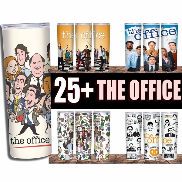 The Office Tumbler Bundle, Movie 20oz Straight Tumbler Design Template for Sublimation, Tumbler Wrap PNG