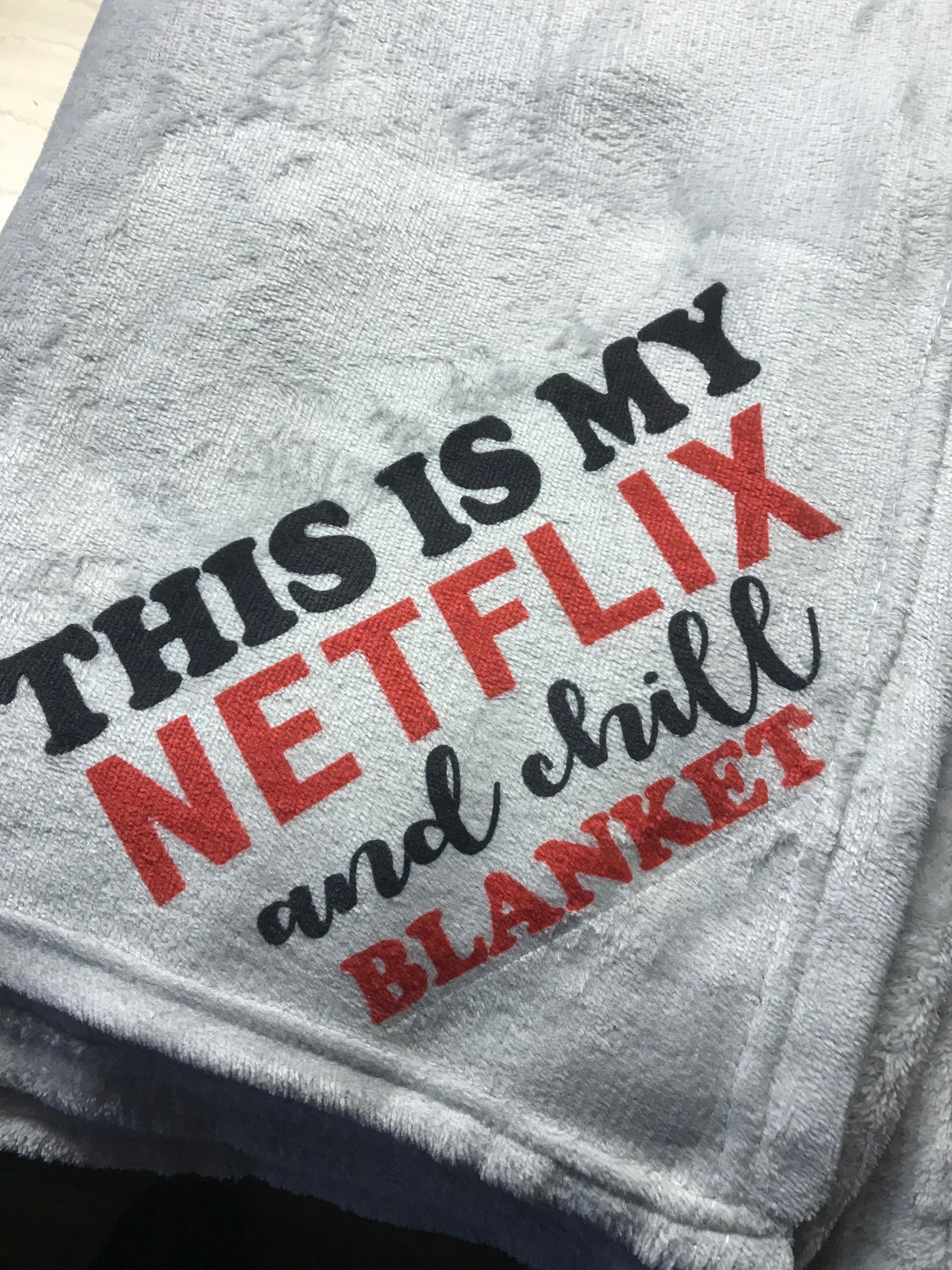 Large Fleece Blanket This is my Netflix & chill Blanket Etsy