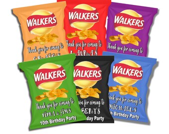 Novelty Crisp Packets Template Ready Add your own message then Download and Print at home Canva Editable
