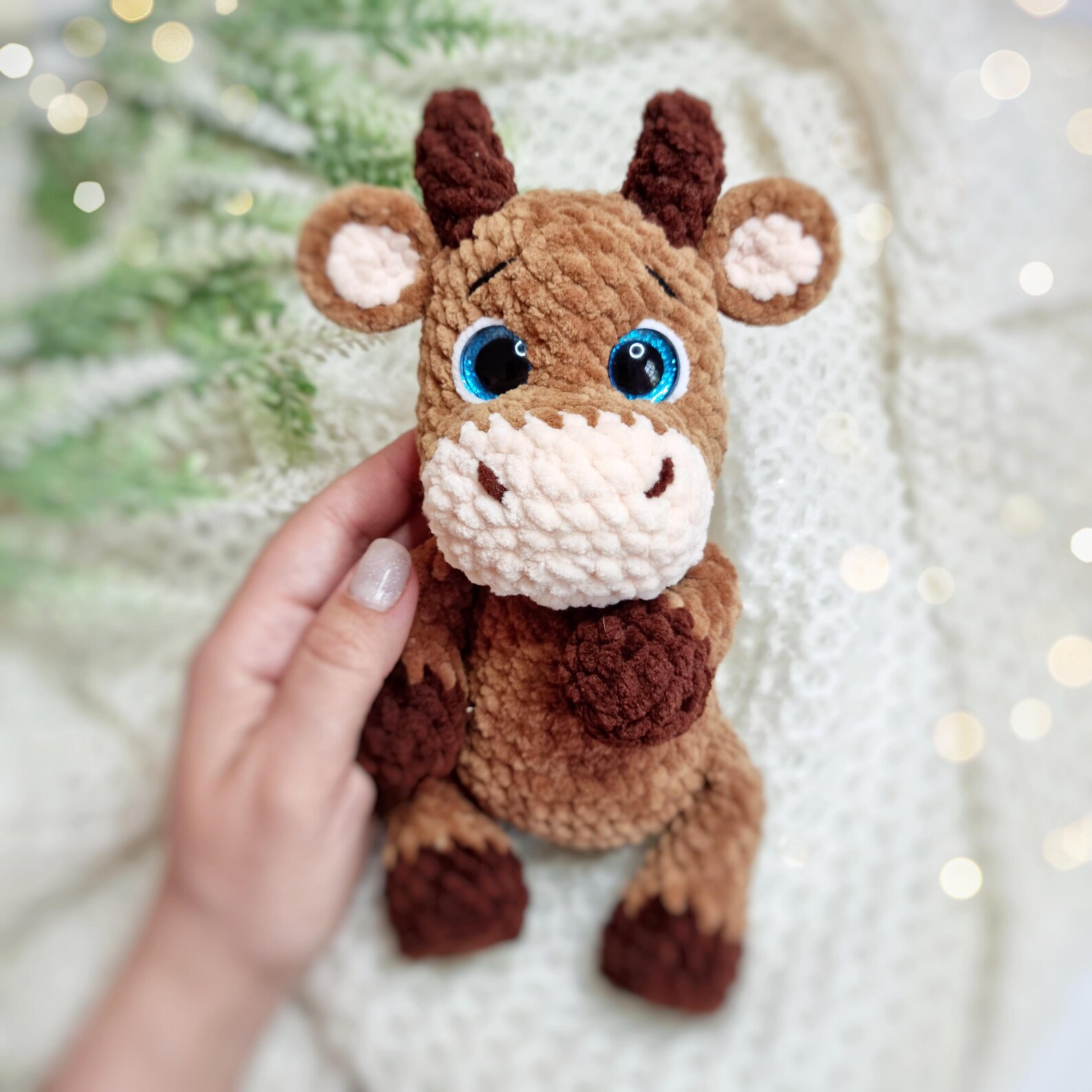 Plush Bull Crochet Pattern - Printable PDF A Crocheted Toy for Games or ...