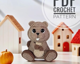 Crochet Beaver Pattern: Amigurumi Toy (PDF Digital Download)