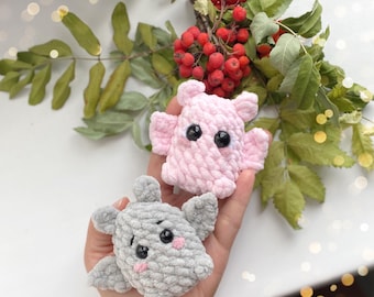 Crochet pattern Bat, cute mini toy Bat