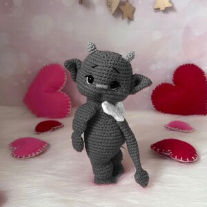 Amigurumi little devil pattern PDF template in English, German and French image 3