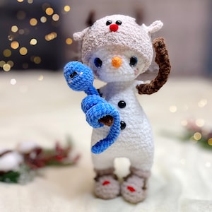 Crochet pattern Christmas snowmen Pdf Eng