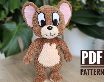 CROCHET MOUSE pattern, amigurumi plush cartoon mouse