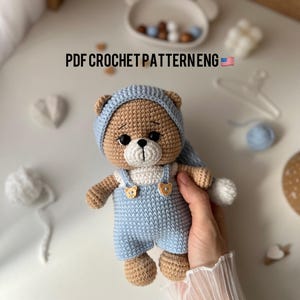 Crochet pattern "Bear Cub in a pajamas"