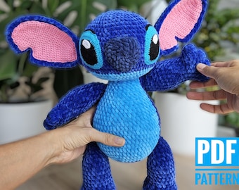 CROCHET STITCH PATTERN, Amigurumi plush stitch toy Pdf tutorial