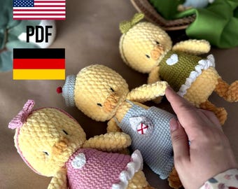 Crochet pattern “Plushie Ducklings” - PDF file