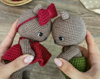 Crochet pattern Raspberry Bears- PDF file