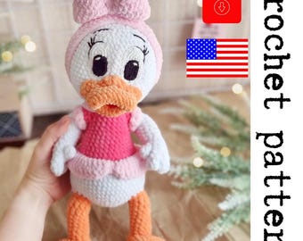 Plush Duck Crochet Pattern - printable PDF