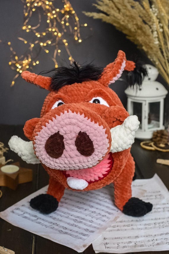 Handmade Crochet: Pumba the Warthog Handmade Crochet: Pumba the Warthog