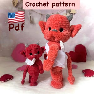 Сrochet devil, Crochet devil pattern, Amigurumi little devil pattern Pdf in English, Amigurumi devil pattern, Crochet little devil pattern