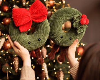 Crochet pattern Christmas Wreath - PDF file