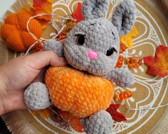 Crochet pattern «Bunny in the pumpkin»