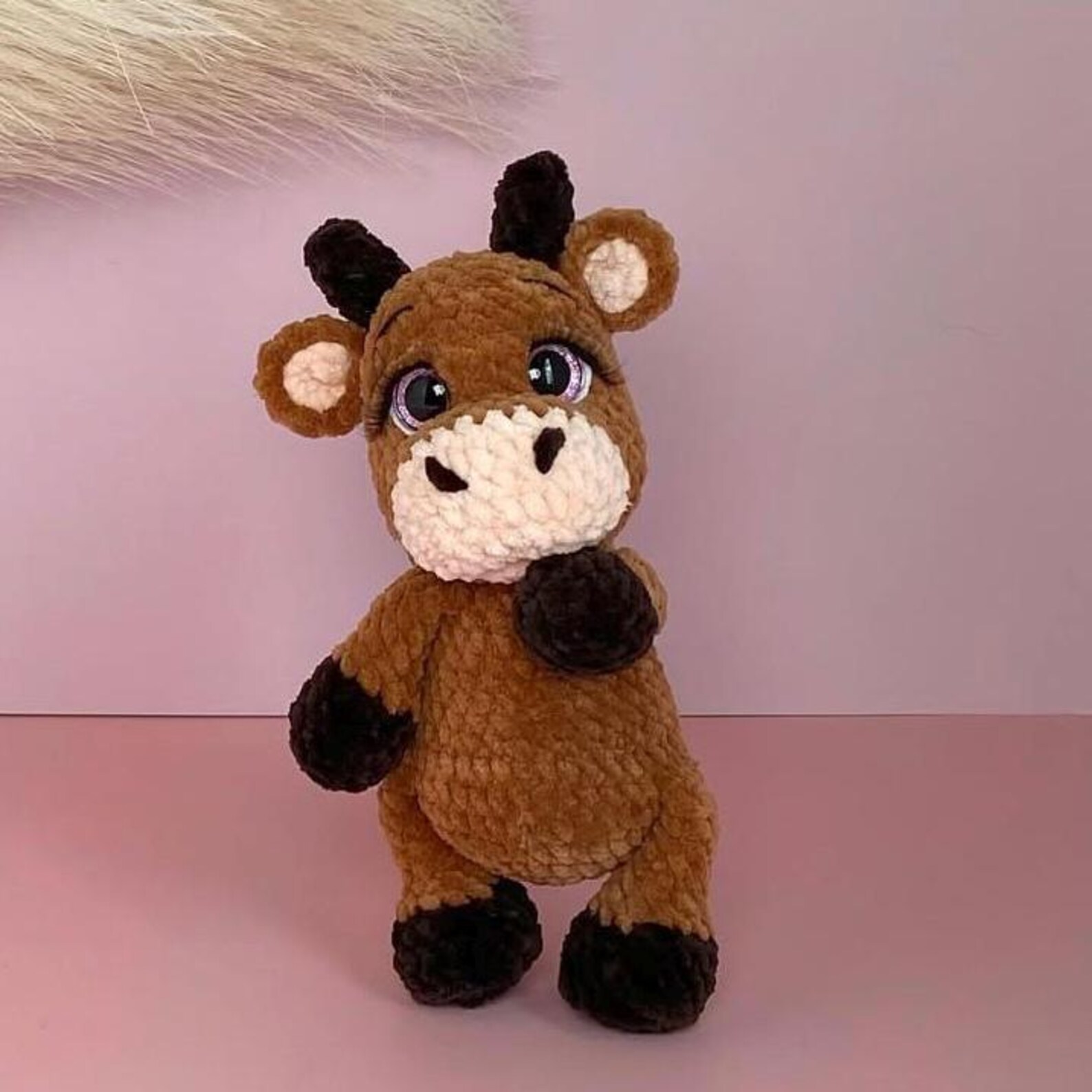 Plush Bull Crochet Pattern - Printable PDF A Crocheted Toy for Games or ...