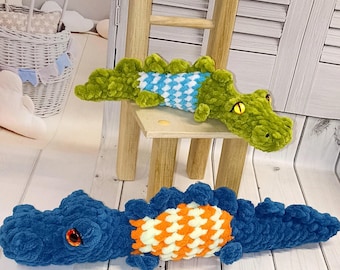 Crochet PATTERN No Sew Crocodile/Alligator