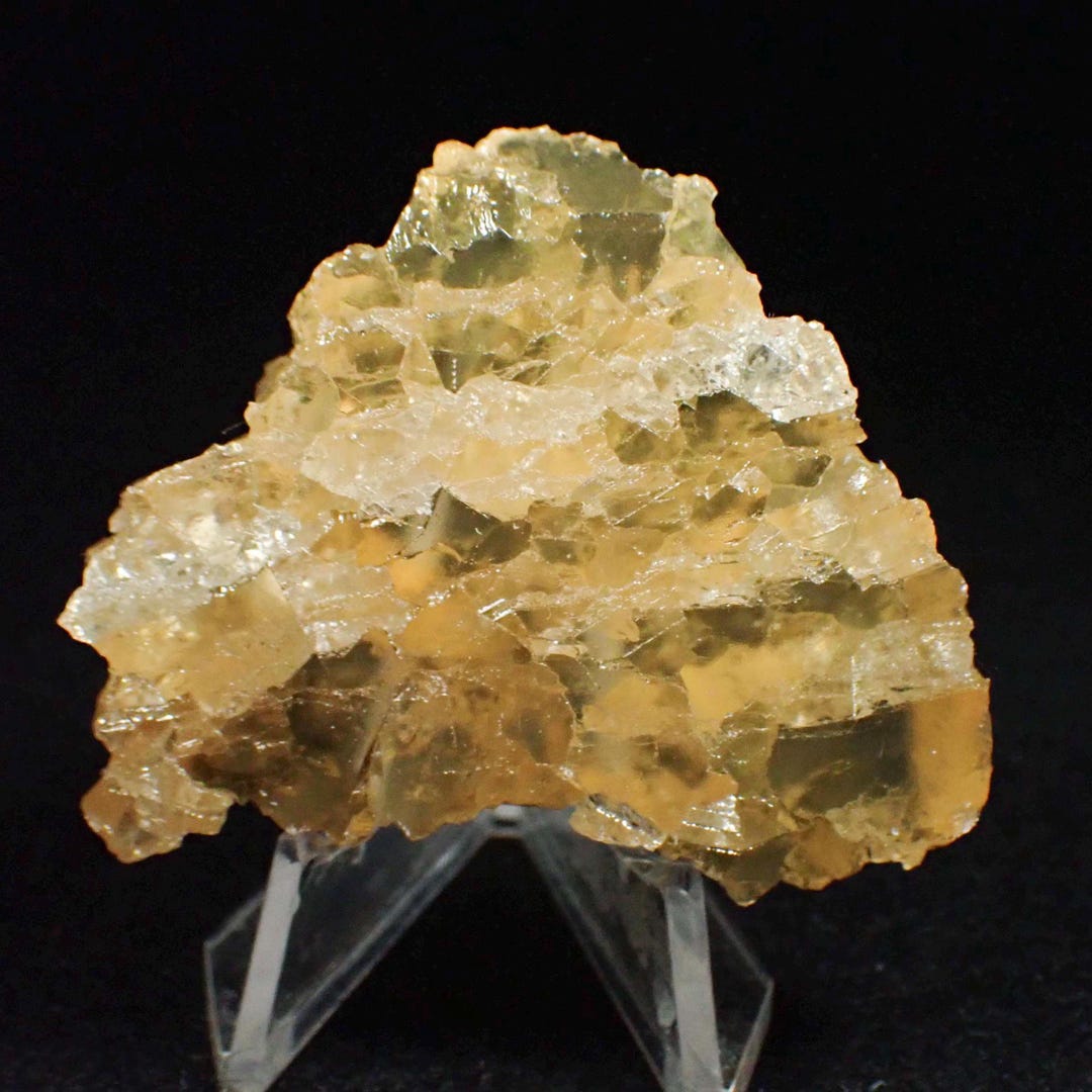 Honey Calcite Slice From Florida. Fluorescent. Phosphorescent. Polished ...