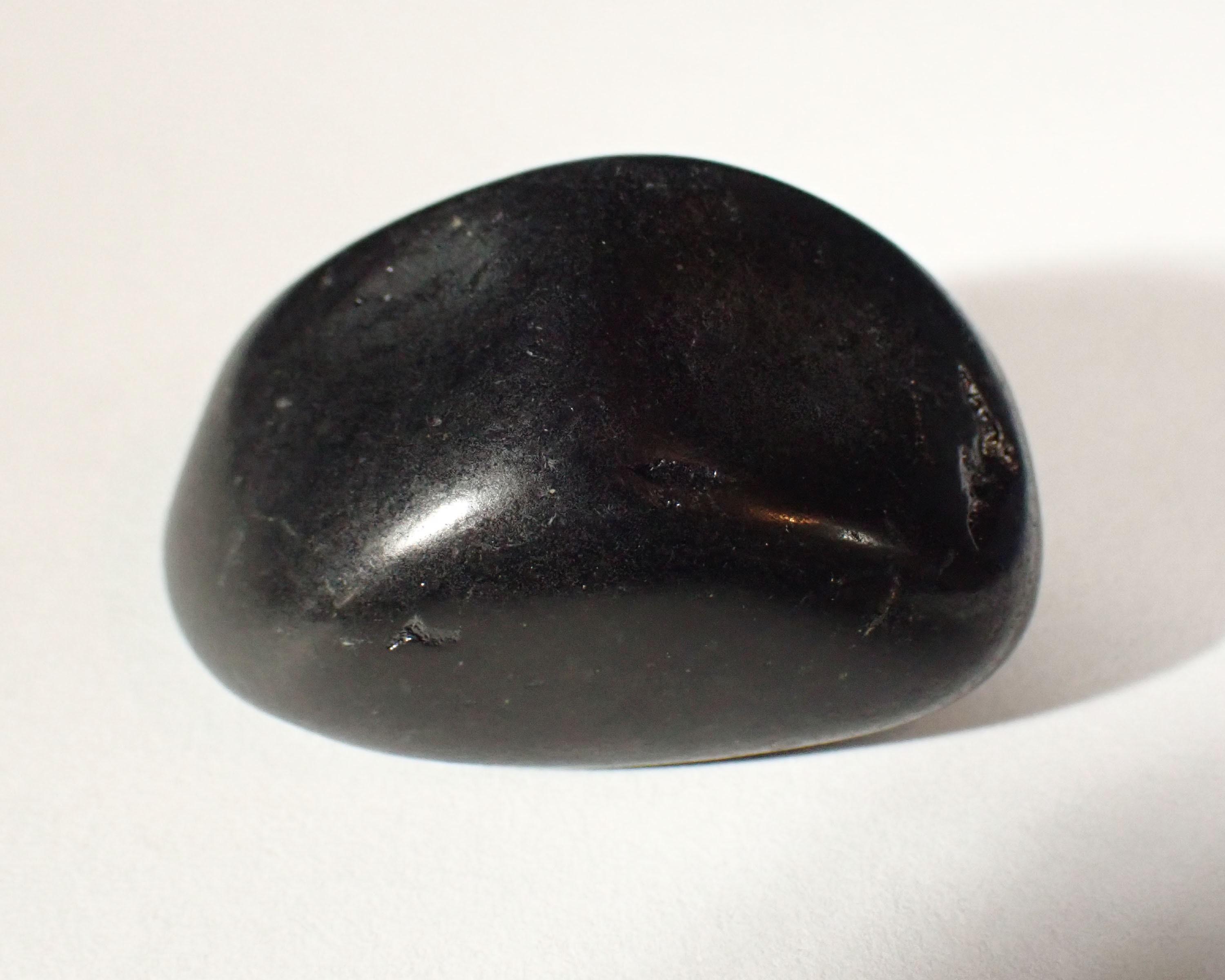 Shungite from Russia. Polished black shiny stone. Mineral Etsy