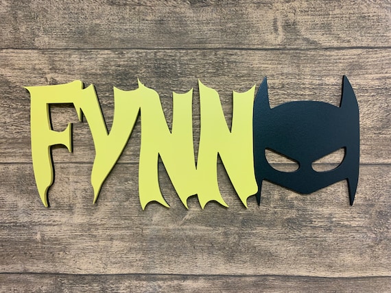 Batman Door Sign Name Wooden Lettering - Etsy