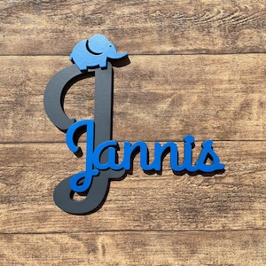 Placa de madera, placa para puerta, placa para nombre, letra, con motivo
