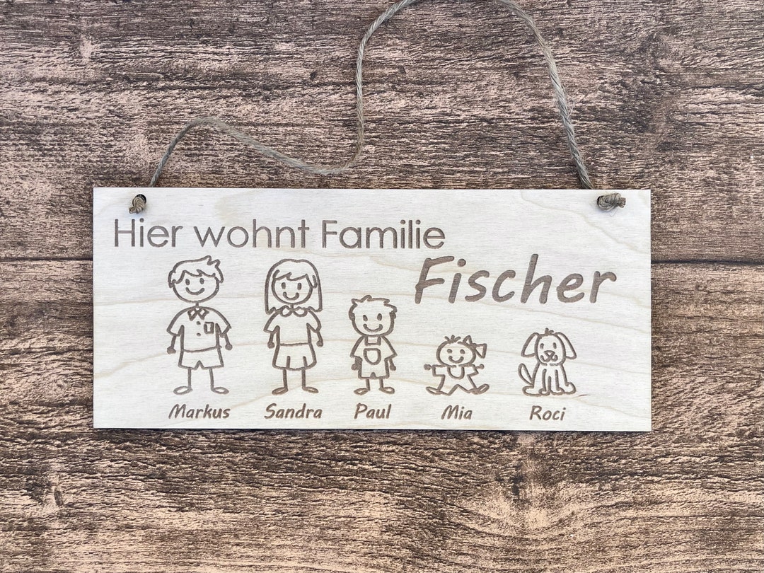 Maritimes Türschild Holz Für Familien Personalisiert Mit Namen
