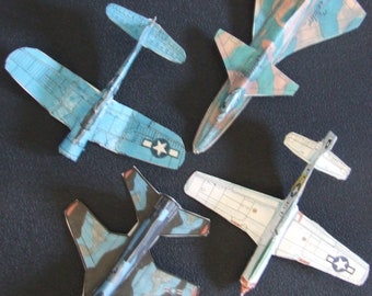 Set #1 - 4 Cut & Glue Paper Airplane Gliders
