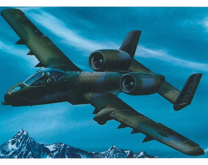 Framed 4" X 6" Print of a Northop Grumman A-10 "Warthog." Hang on the wall or display on a shelf or desk..