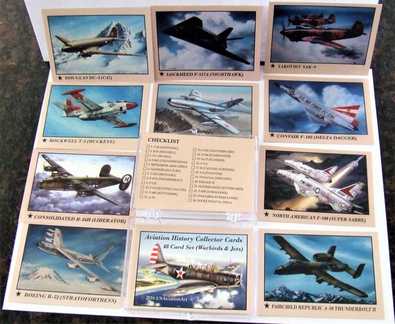 The Complete 48 Card Set of Aviation History Educational Collector