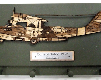 U.S. Military World War II - Consolidated PBY Catalina Aircraft Keychain Rack