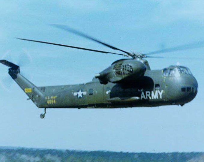 Framed 4" X 6" Print of a U.S. Army Military Sikorsky CH-37 "Mojave" Helicopter. Hang on a wall or display on a shelf or desk.