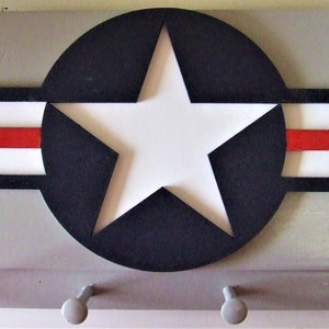 United States Three Bar Military Wall Mounted Aircraft Insignia (1947 to Present) Key Chain Rack