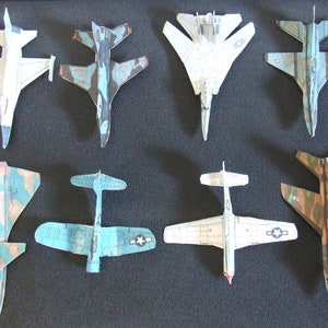 NINE Cut & Glue Paper Airplane Glider Kits (BONUS F-15 Falcon included for FREE)