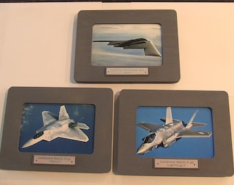 Set of 3 framed 4"X6" prints of the awesome U.S. aircraft flown during "Operation Epic Fury."  Hang on a wall or display on a shelf or desk.